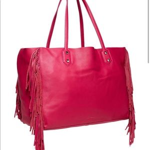 Sam Edelman Payton fringe Tote bright pink